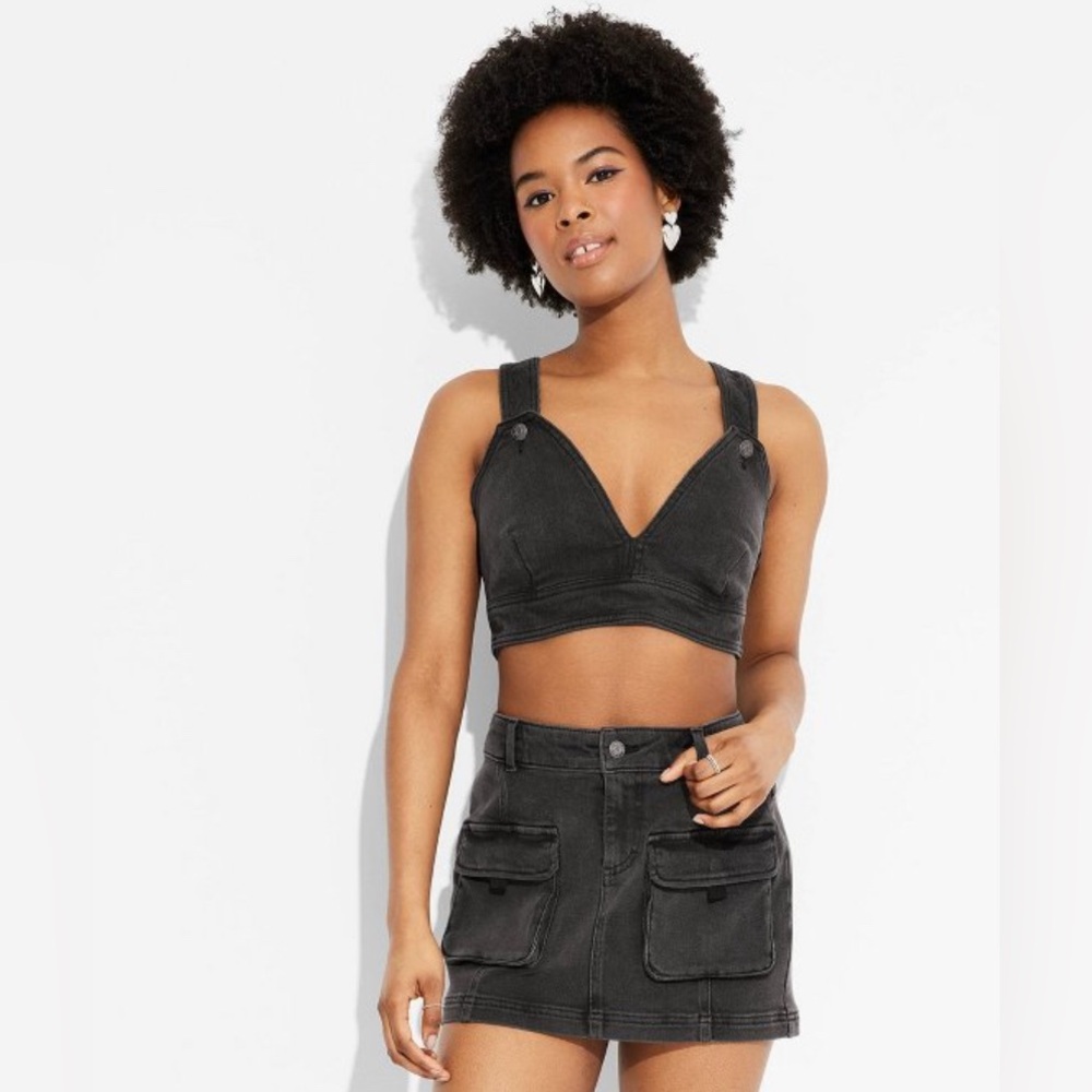 NWT NWT Denim vest from Wild Fable, size small, black